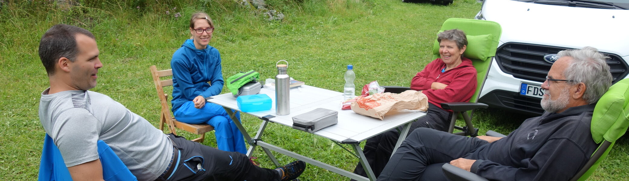 Beim Campingplatz Gadmen richteten wir uns für zwei Tage ein | © DAV Freudenstadt